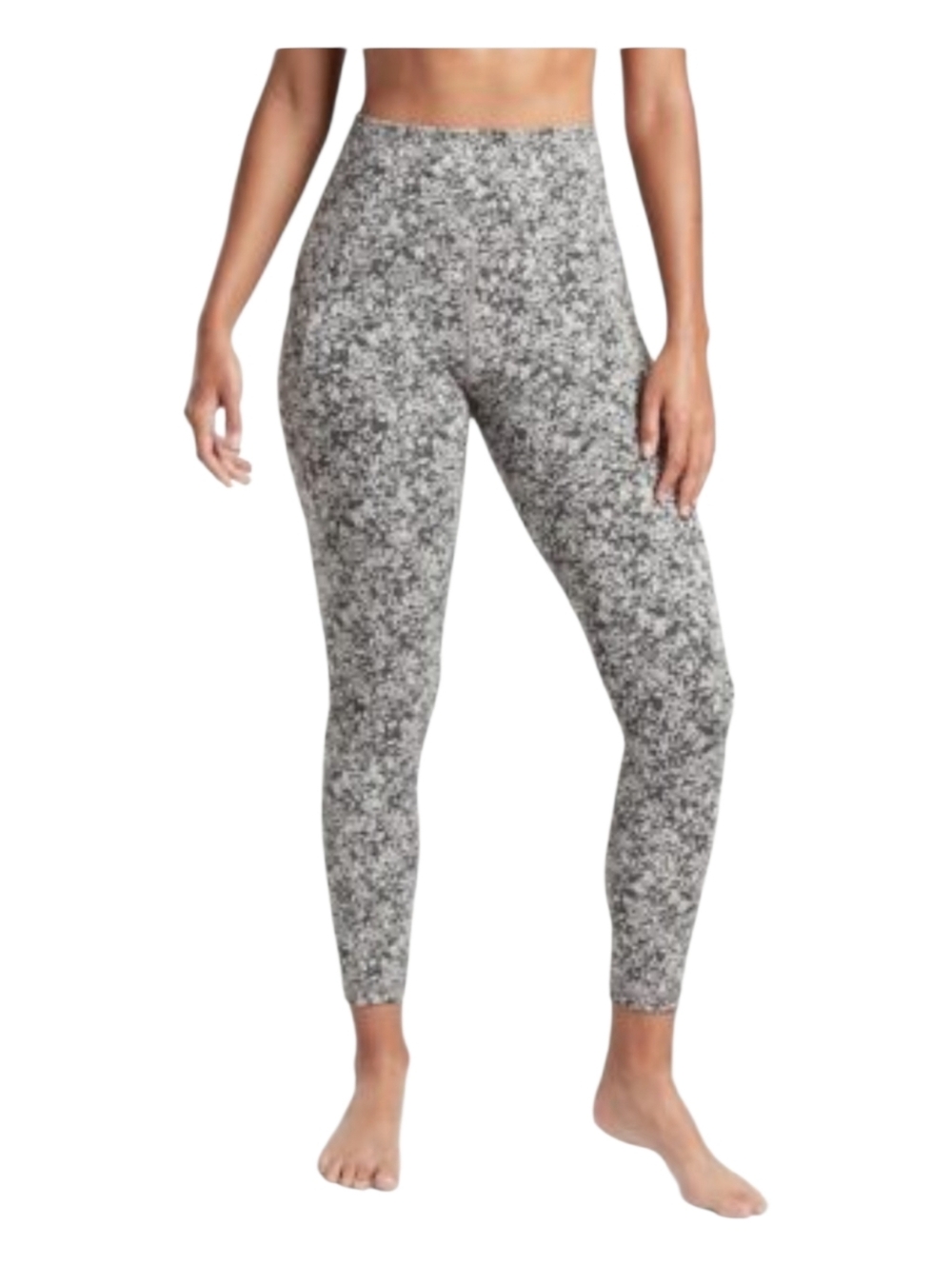 Athleta Salutation Stash Pocket II Textured 7/8 Tight,Moonflower Black 1X